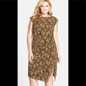 Michael Kors Snake Print Asymmetrical Dress!